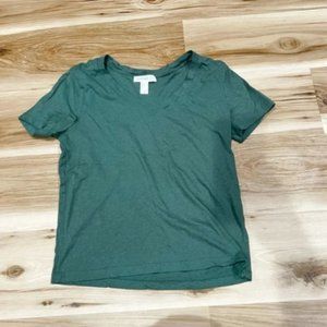 Emerald Green V Neck Tee Women’s Small